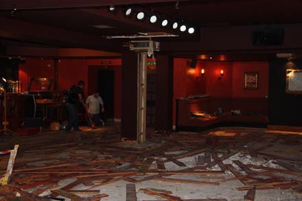 The old floor being removed at Bardello